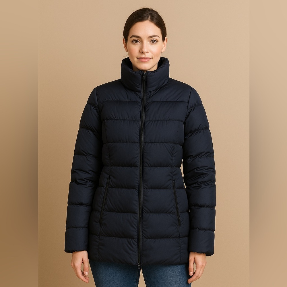 • Post Card • Puffer Down Navy Blue Coat 4
